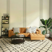 Soft stripe design for calm, inviting spaces
