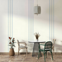 Classic French-inspired stripe wall mural
