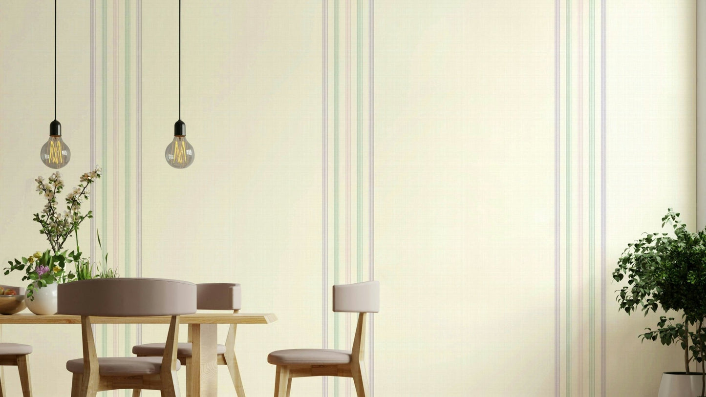 Fine pastel stripes wallpaper design
