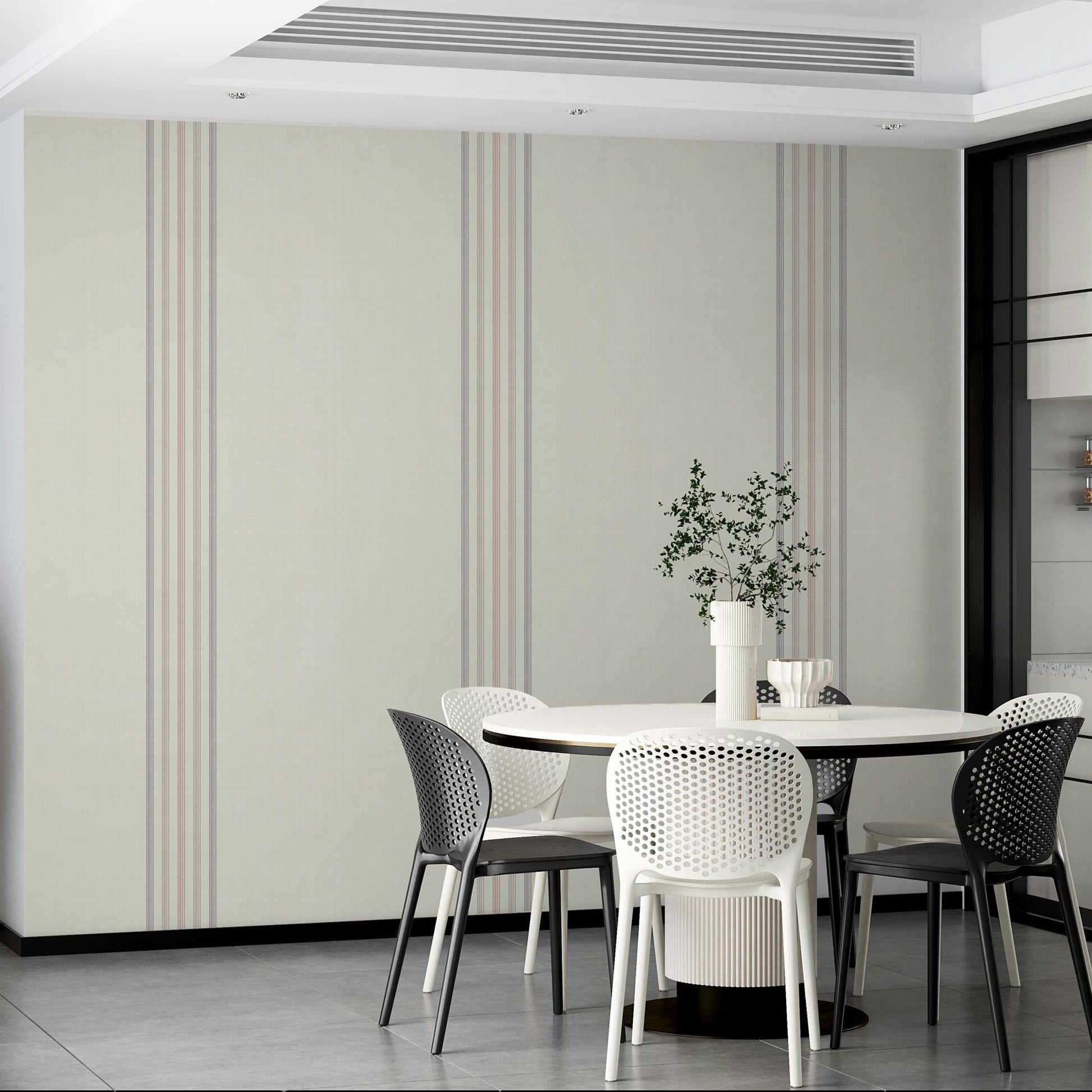 Fine stripes romantic wallpaper design
