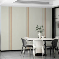 Simple, warm striped wallpaper for kitchens
