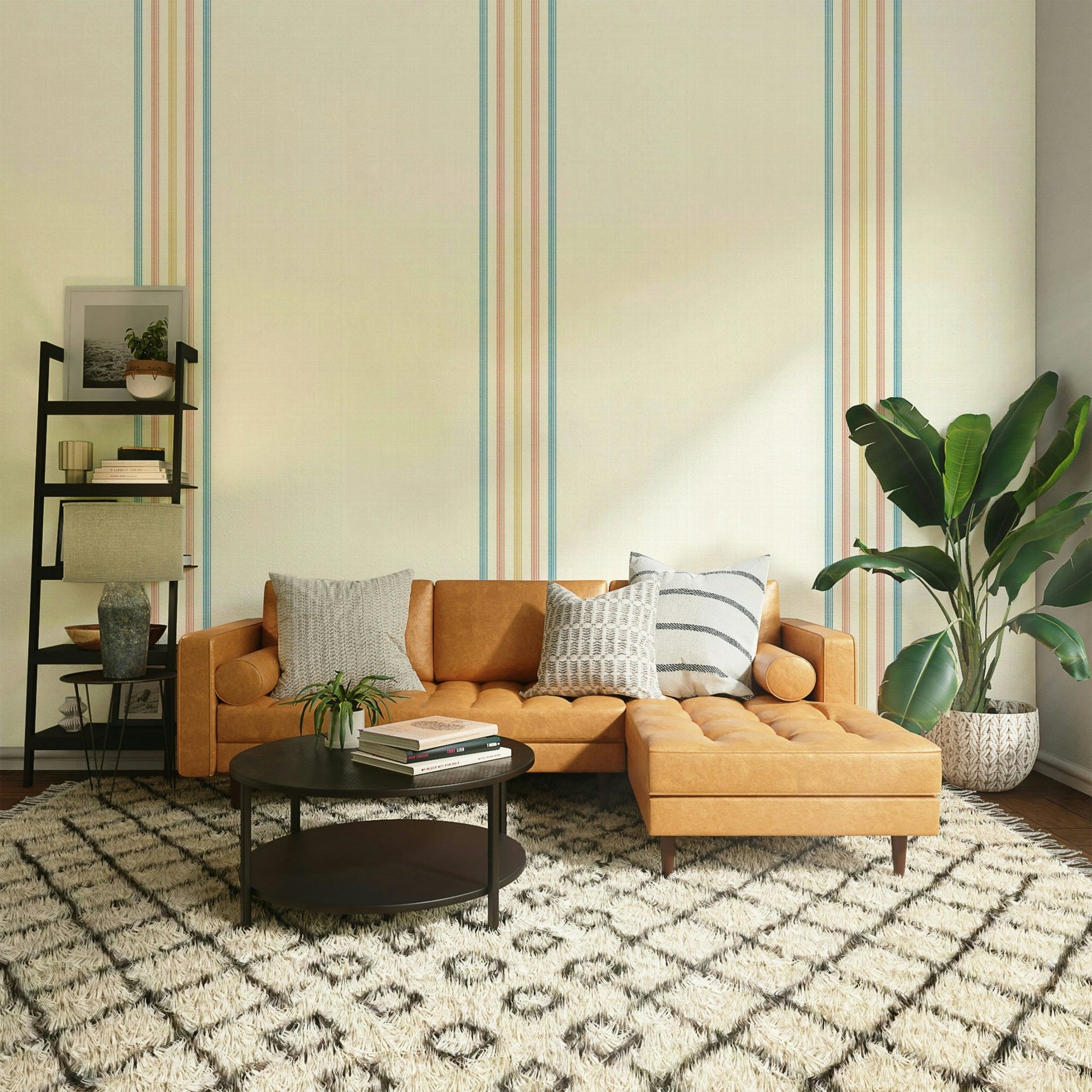 Calm stripe wall mural with clean lines, GD2385