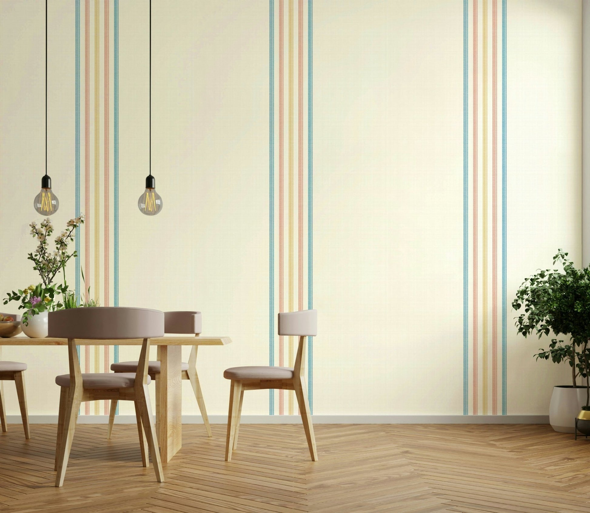 Summer-inspired stripe wallpaper pattern, GD2385