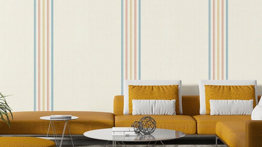 Summertime fine stripes wallpaper design
