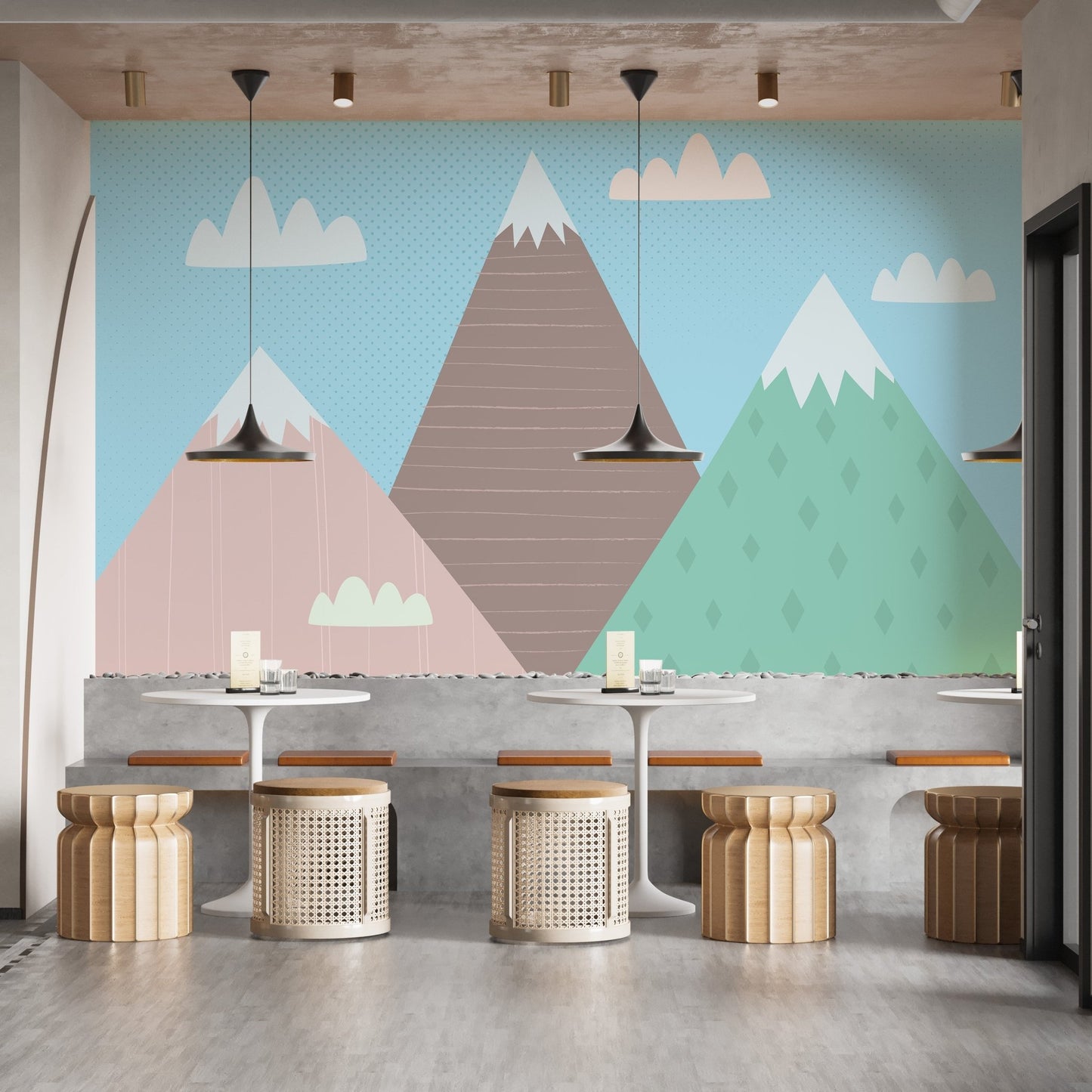 Finely detailed mountain wall art decor
