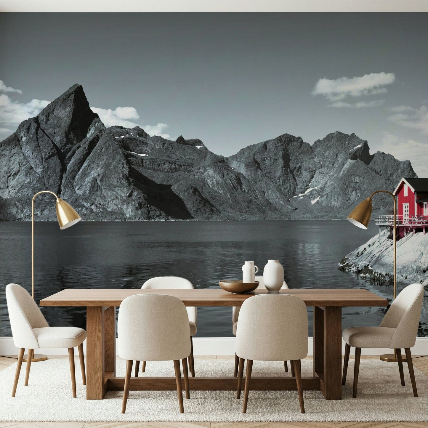 Calm water texture in Fjord Home Wall Mural nature scene., GD6714