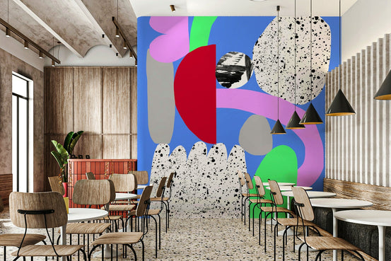 Flakes mural wallpaper full abstract pattern, GD2476