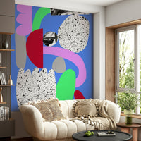 Soft paper-cut effect on flakes wallpaper

