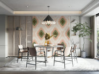 It gives a feeling of modern elegance and visual intrigue.

