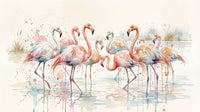 Flamingo Lagoon Dream Wall Mural