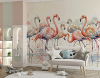 Flamingo Lagoon Dream Wall Mural