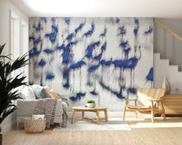 A contemplative tropical bird wallpaper mural for a feature wall., GD5859