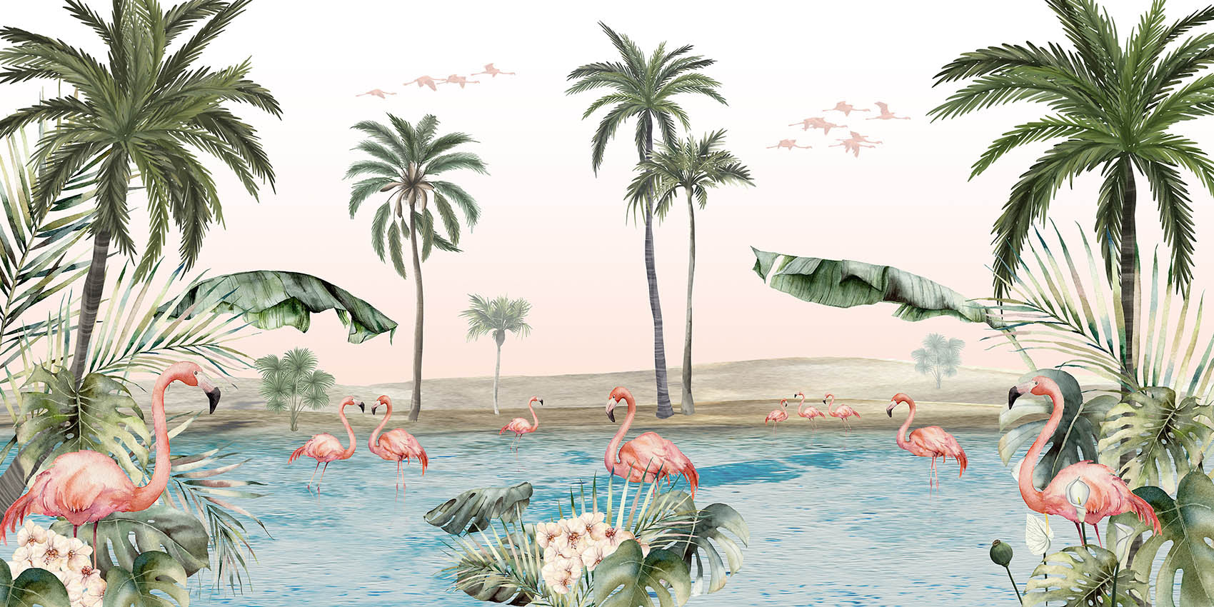 Pink Haven Horizons Wallpaper Murals