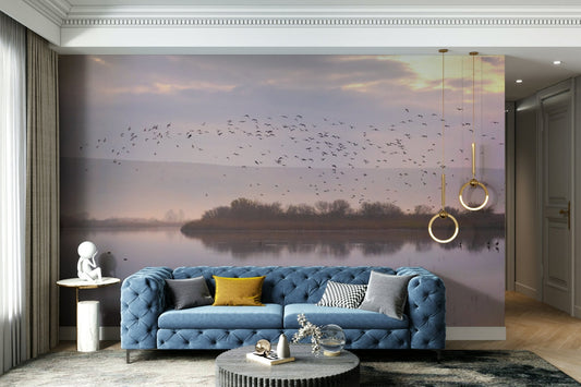 Birds flying at dusk scene GD3160
