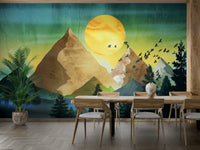 Flight of the Flock over The Mountains GD116