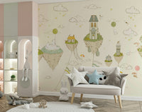 A beautiful modern art wall mural of delicate lines., GD5736