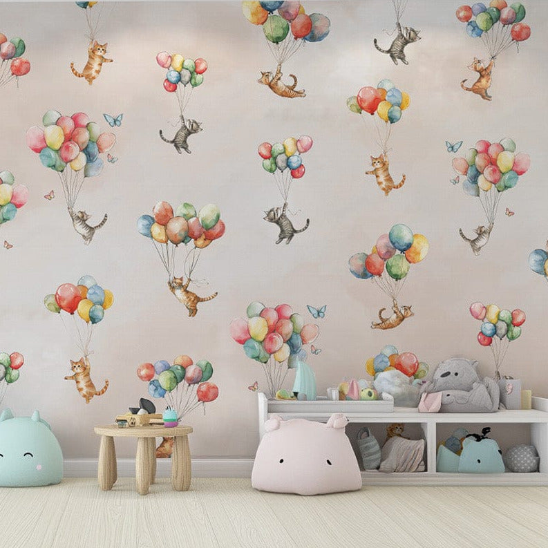 Cat wallpaper with playful kids design. EP11

