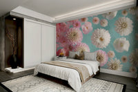 Serene Floating Florals Wall Art for Bedrooms

