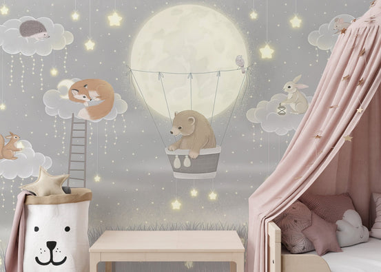 Whimsical Forest Animal Wall Mural B601
