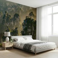 Ethereal Floating Peaks mural showing a magical, glorious landscape.