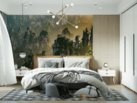 Heavenly Peaks mural named Floating Woodland, a stunning natural wonder.