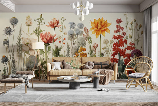 Elegant botanical wallpaper for cozy living, C301