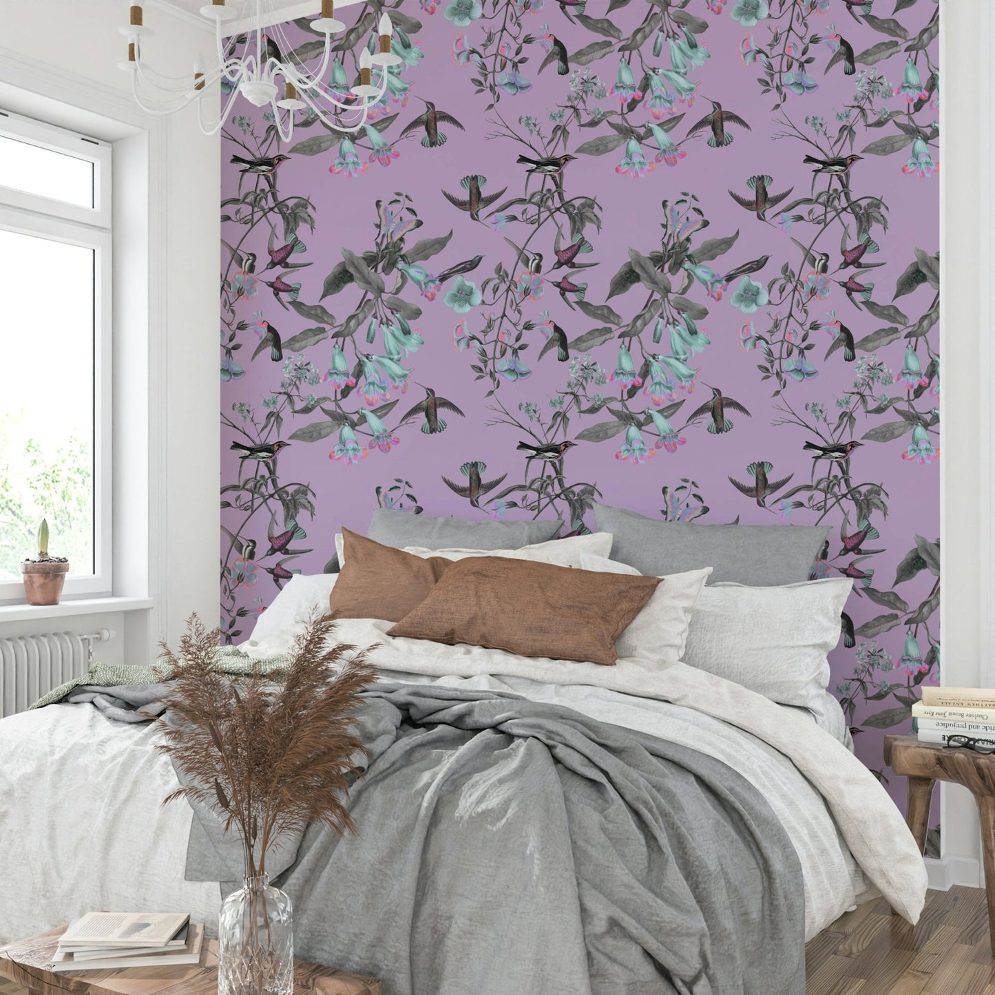An artistic nature inspired mural for home decor.

