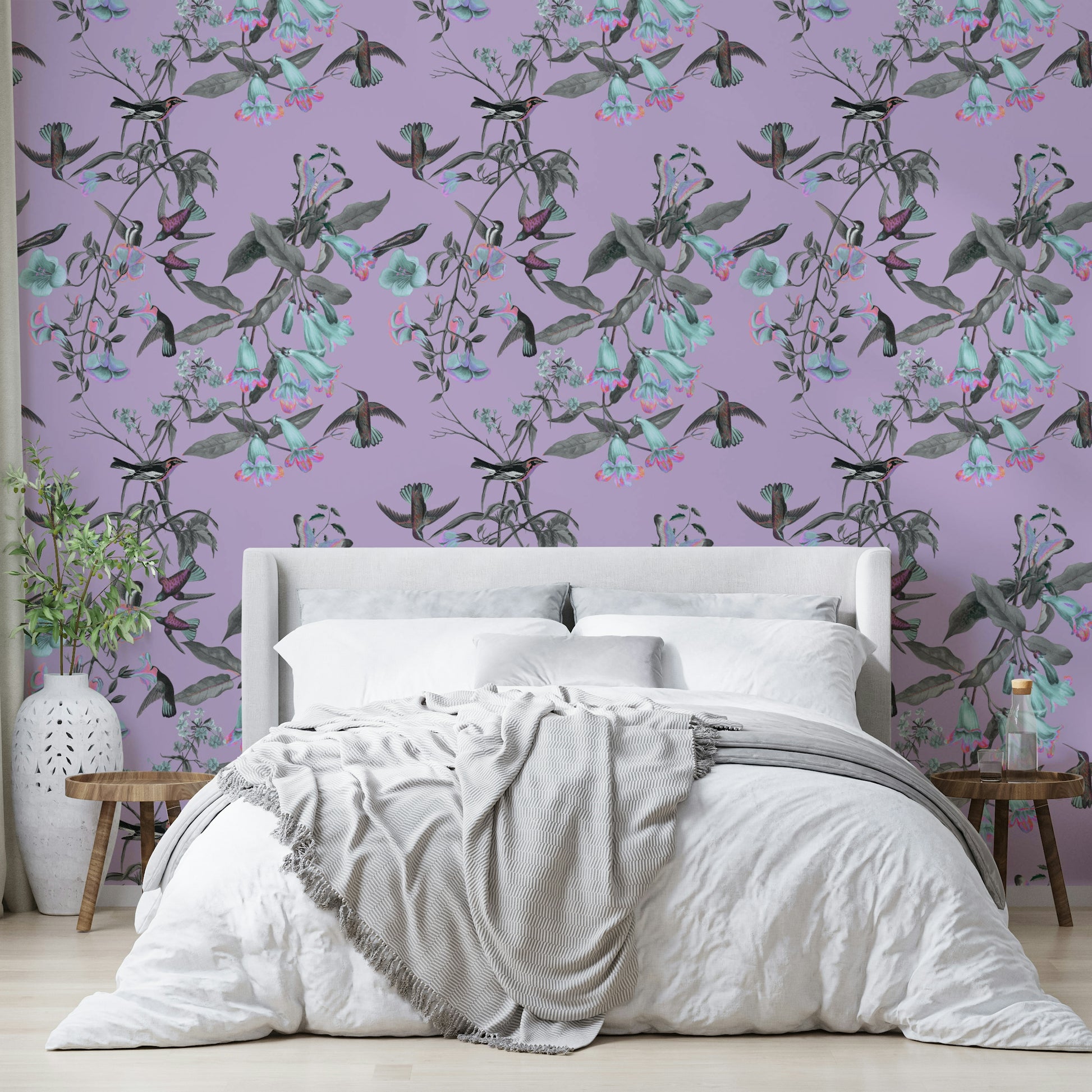 A serene whimsical feather wall mural for your decor.

