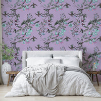 A serene whimsical feather wall mural for your decor.

