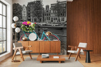 Floral Bicycle of Amsterdam Wall Mural