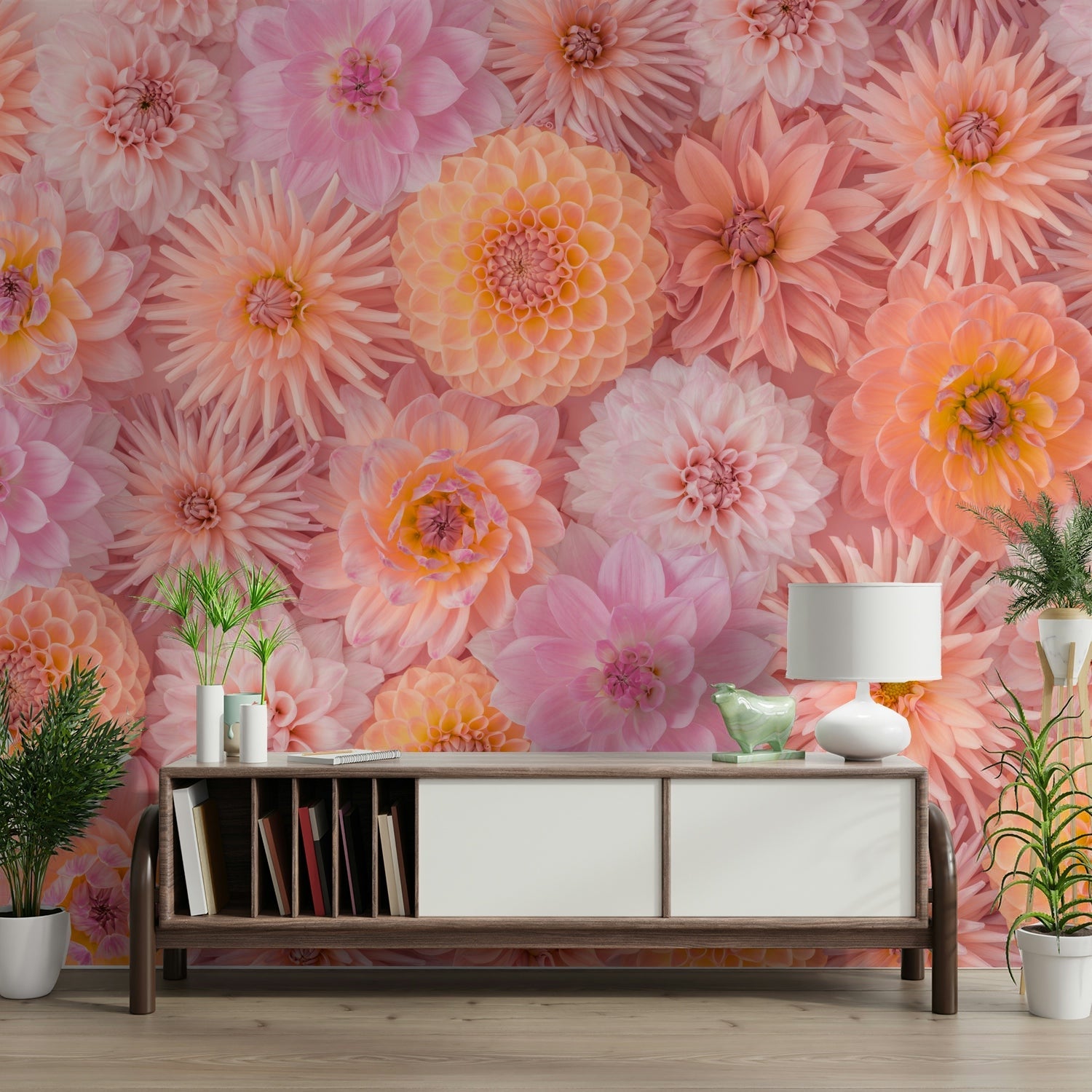 The flowers are closely packed together, creating a full and lush display.

