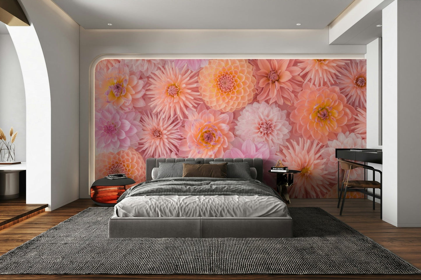 It's a detailed and captivating floral pattern.

