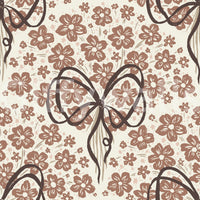 Decorative floral bow wallpaper mural

