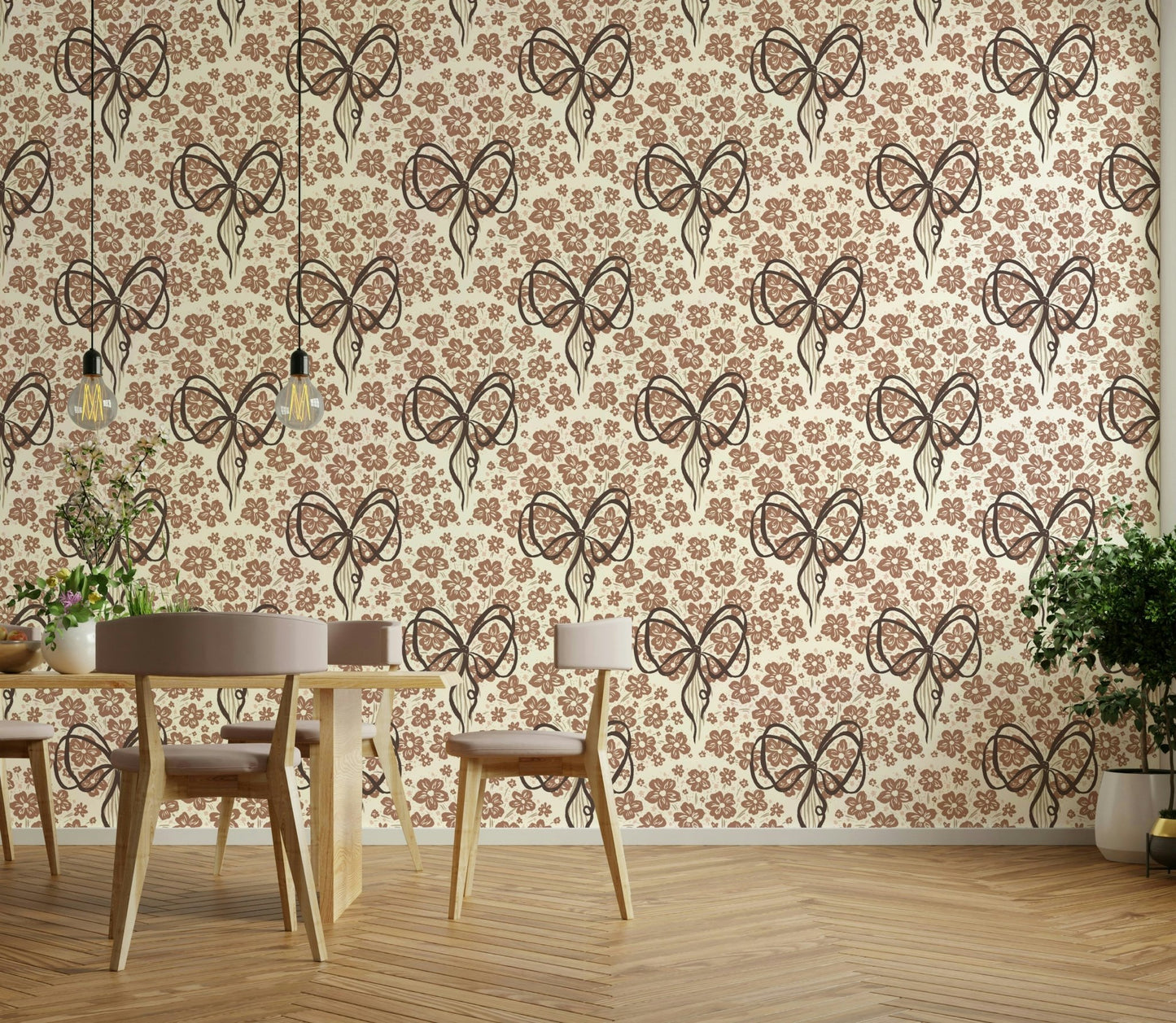 Bouquet floral wallpaper wall art

