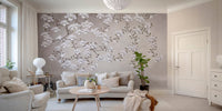 Floral Branches Mountain Wall Mural - Giffywalls