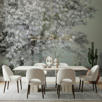 An artistic nature inspired mural for home decor.