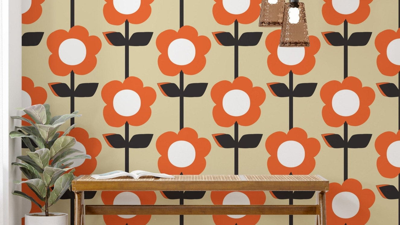 Floral Design Pearl Wallpaper for elegant walls