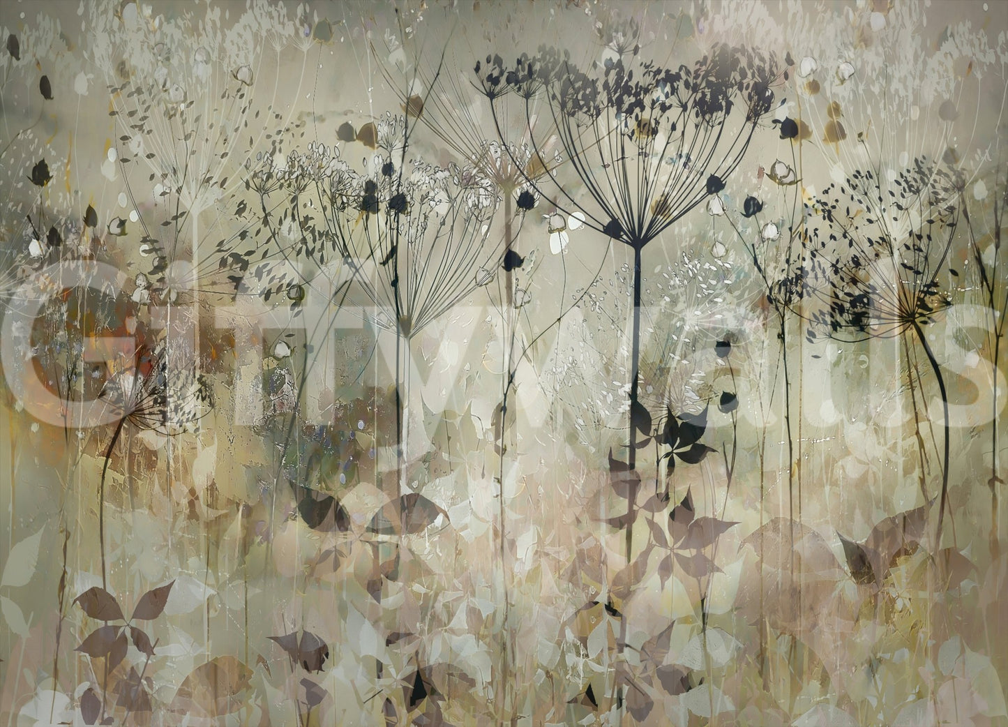 A high-quality serene flower wall mural for walls.