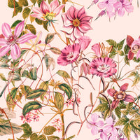 Light floral Floral Elegance wallpaper with delicate petals and green detail