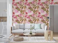 Pastel floral Floral Elegance wallpaper on a light soft-toned background
