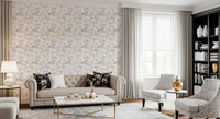 Pastel wallpaper featuring Dreamy Birds, blossoms, and butterfly motifs