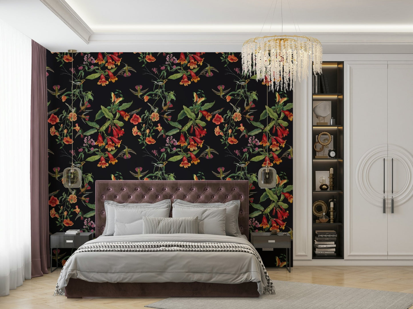 A classic floral flight wallpaper for walls., GD5123