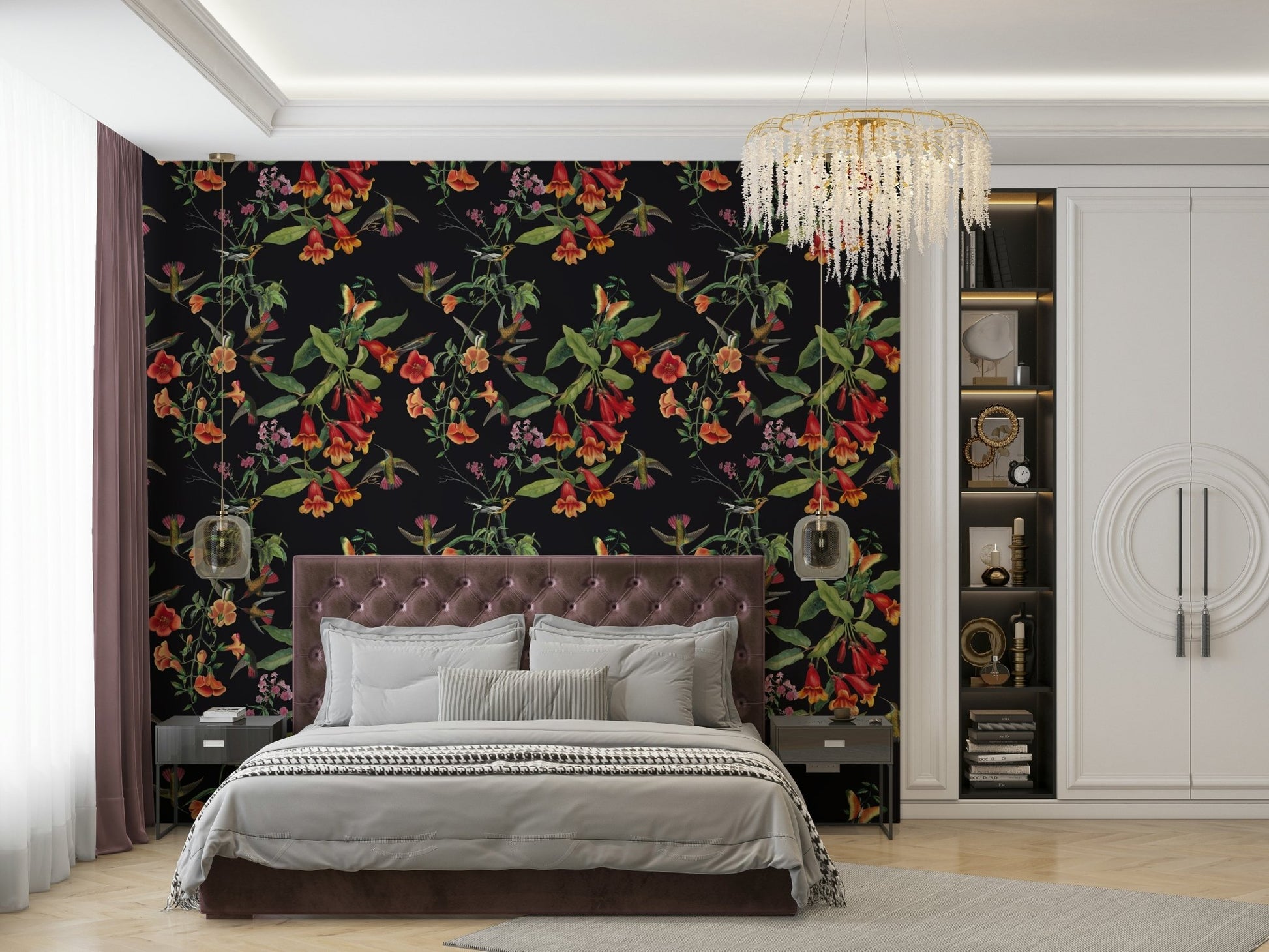 A classic floral flight wallpaper for walls., GD5123