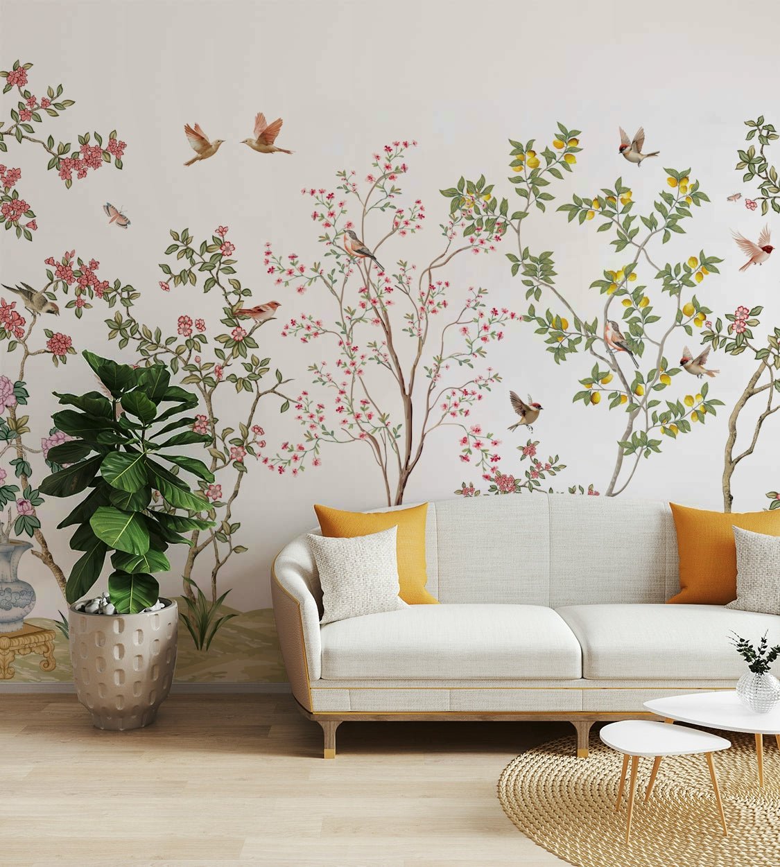 The colors are muted and gentle, like soft blues, pinks, and greens.

