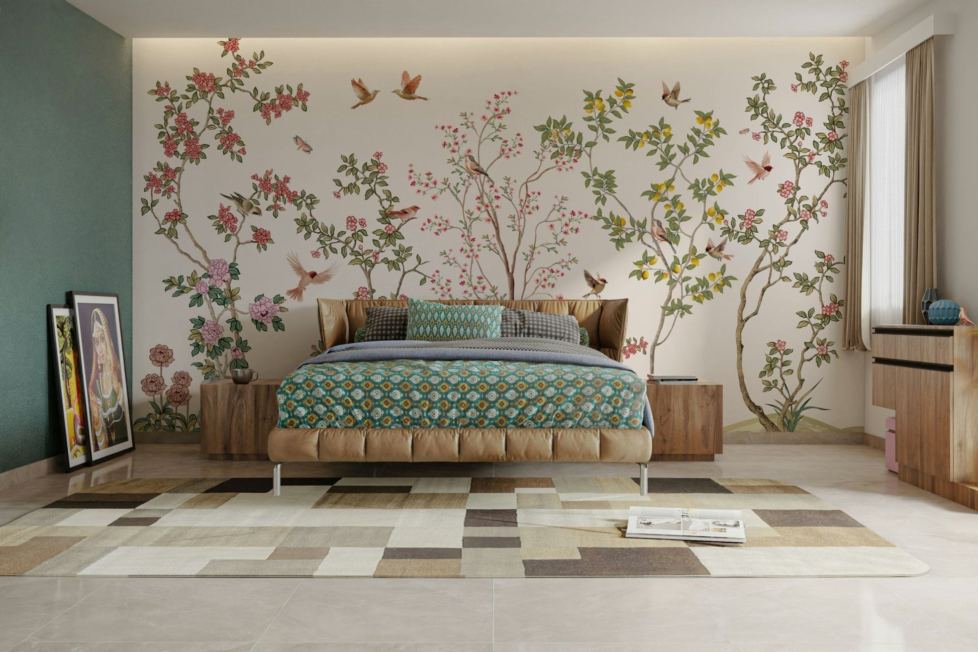 The lines are delicate and the shapes are fluid.

