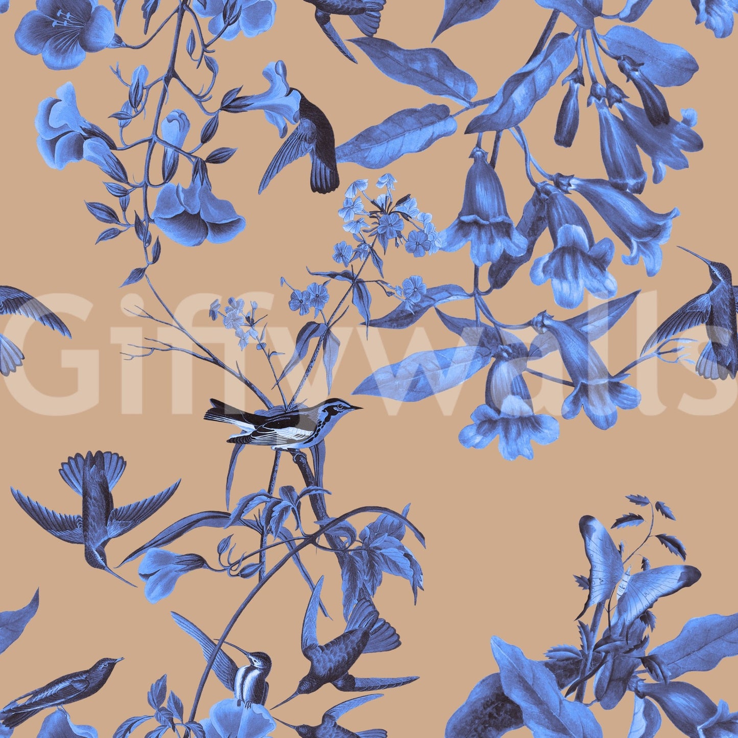 A high-quality serene flower wall mural for walls., GD5115