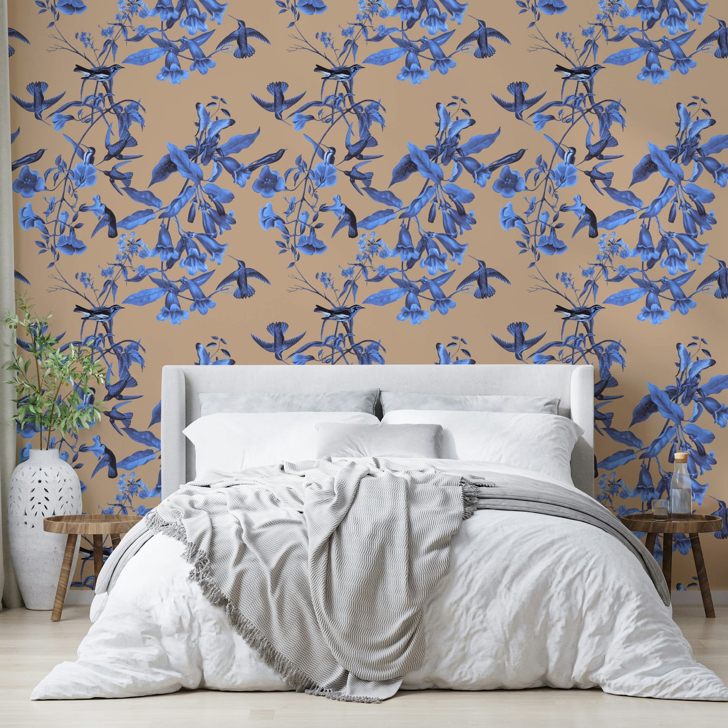 An artistic nature inspired mural for home decor.

