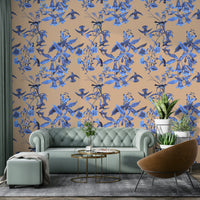 A beautiful flying bird wall mural for a living room.

