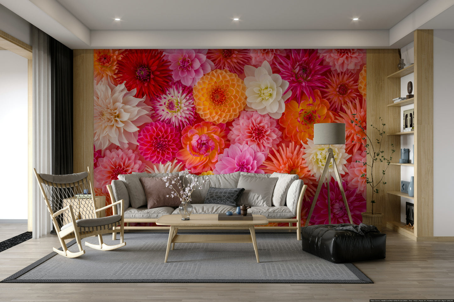 Floral Flourish Wall Mural