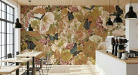 A classic soft floral wallpaper for walls.